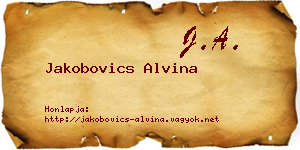 Jakobovics Alvina névjegykártya